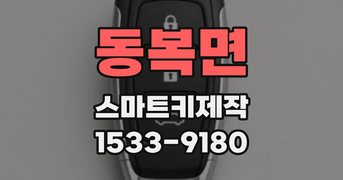 동복면 스마트키제작
