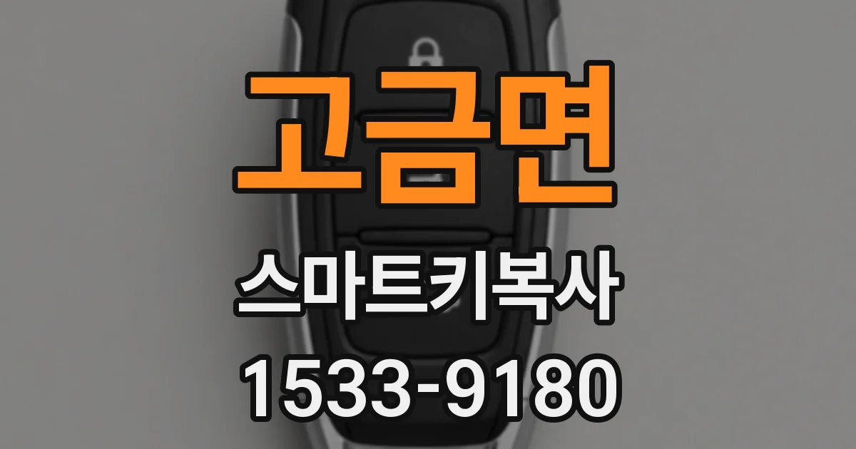 고금면 스마트키복사