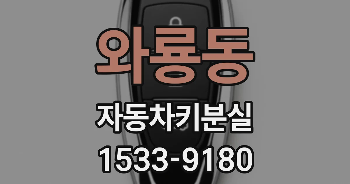와룡동 자동차키분실