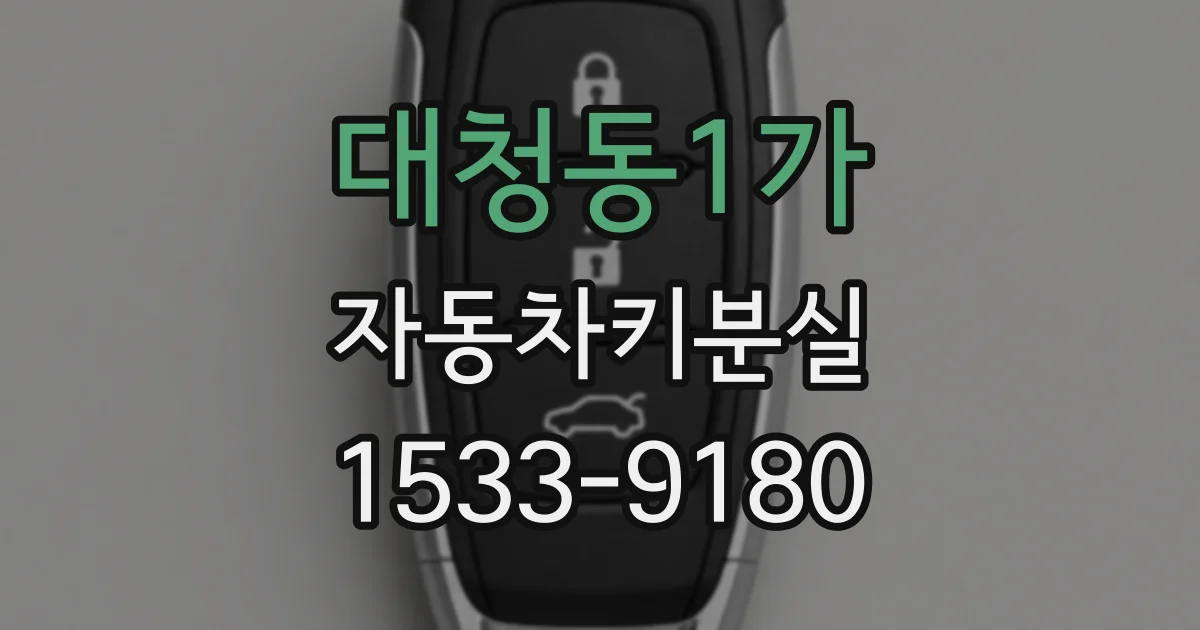 대청동1가 자동차키분실
