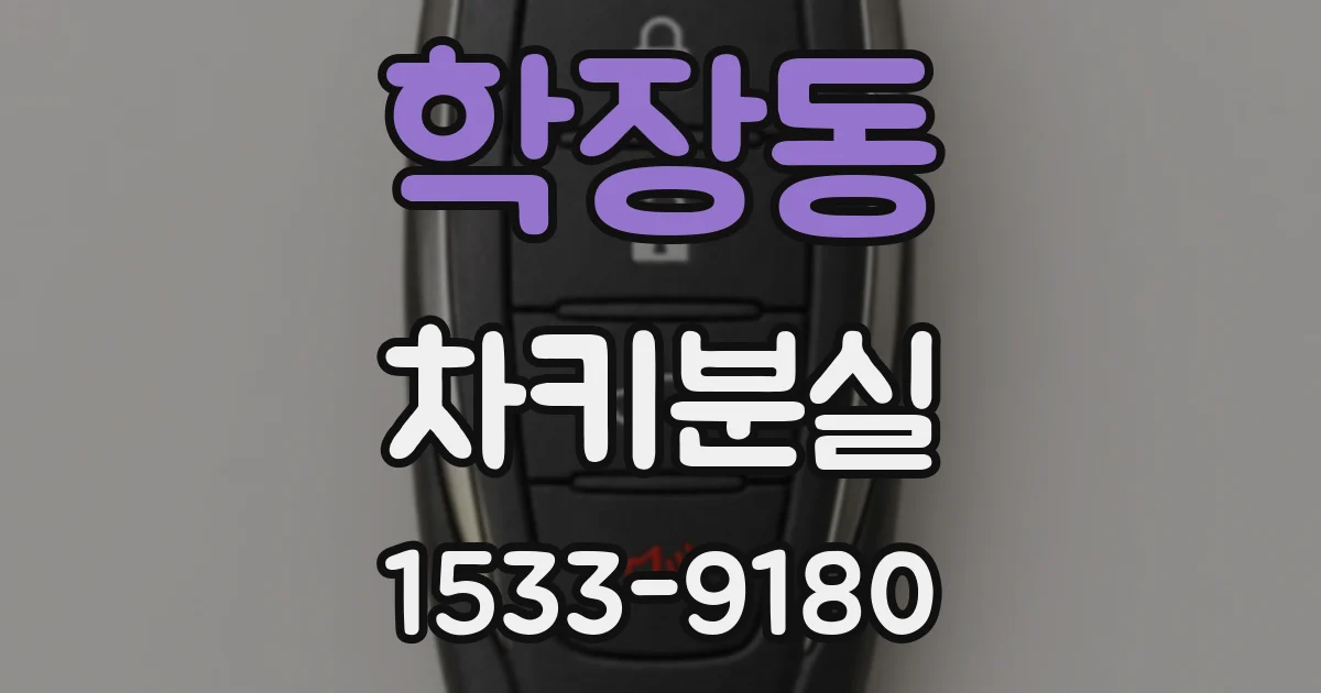 학장동 차키분실