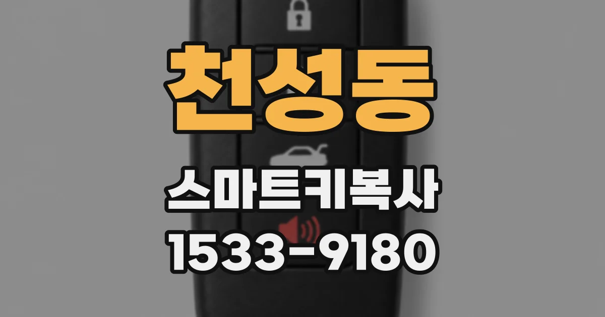 천성동 스마트키복사