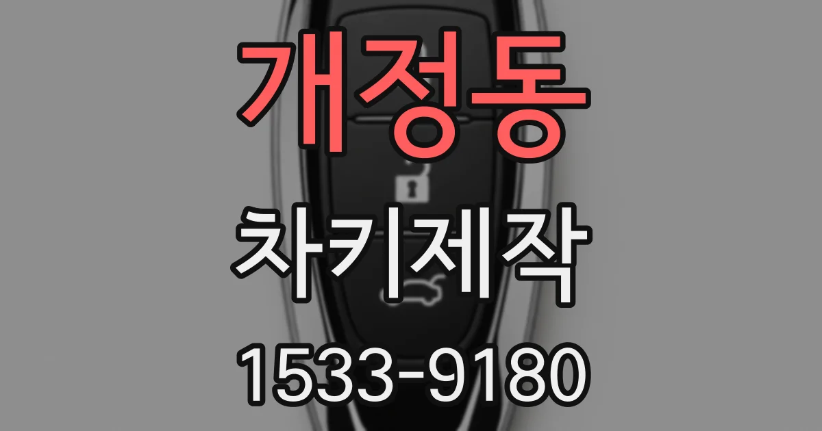 개정동 차키제작