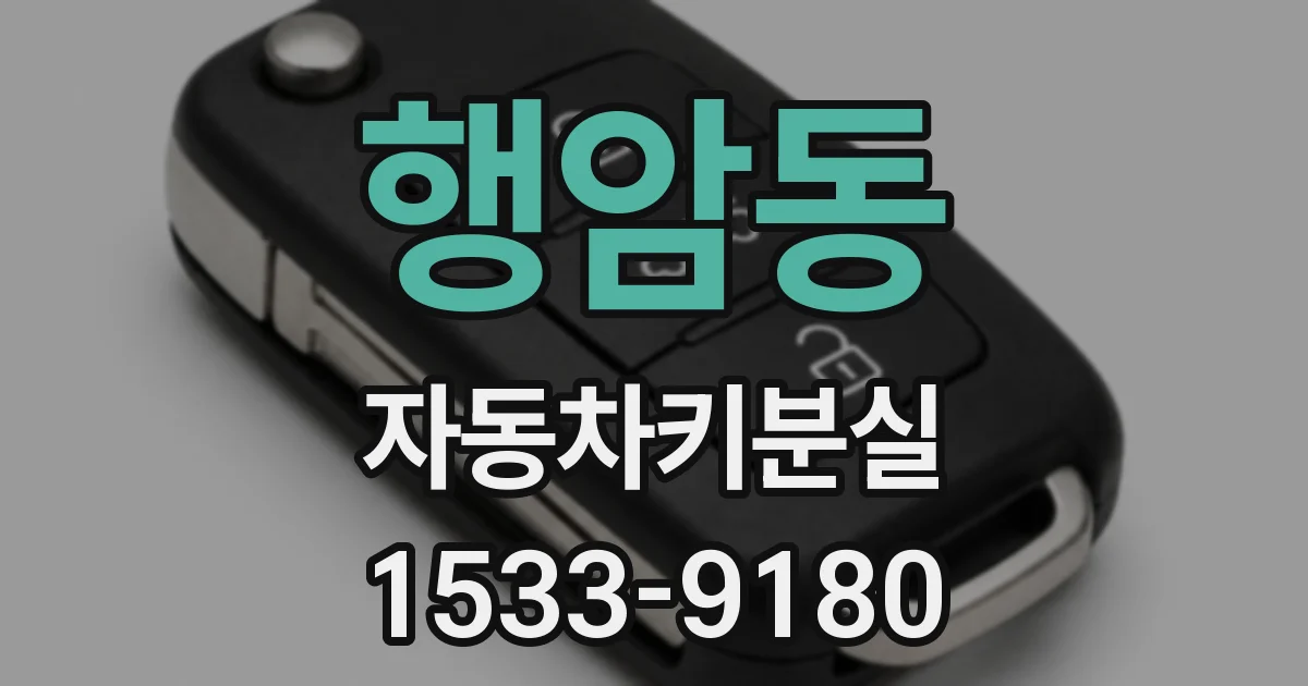 행암동 자동차키분실