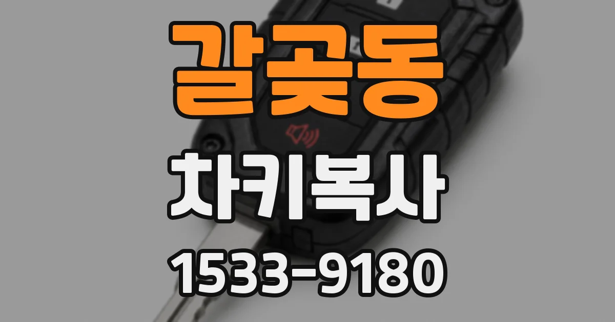 갈곶동 차키복사