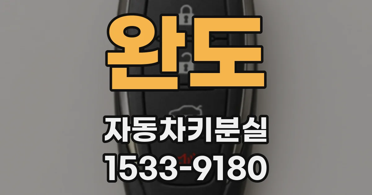 완도 자동차키분실