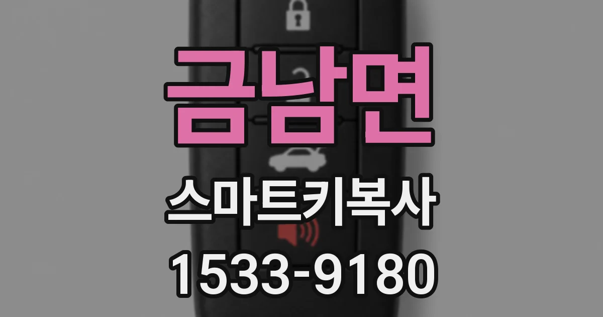 금남면 스마트키복사
