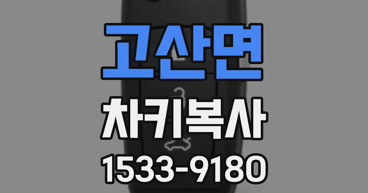 고산면 차키복사