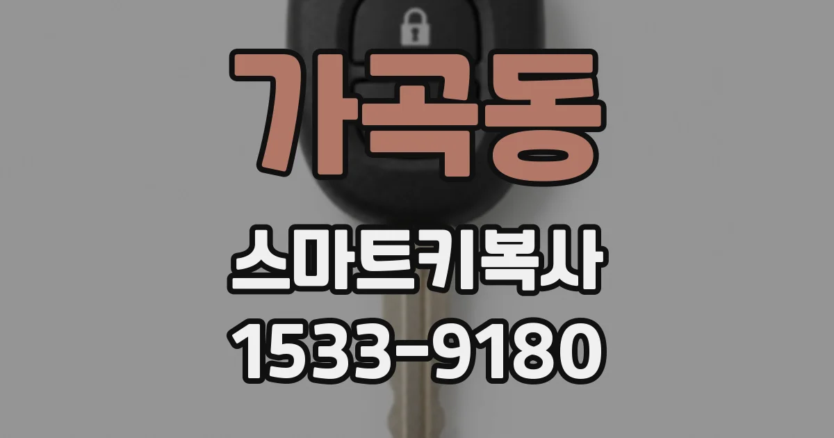 가곡동 스마트키복사