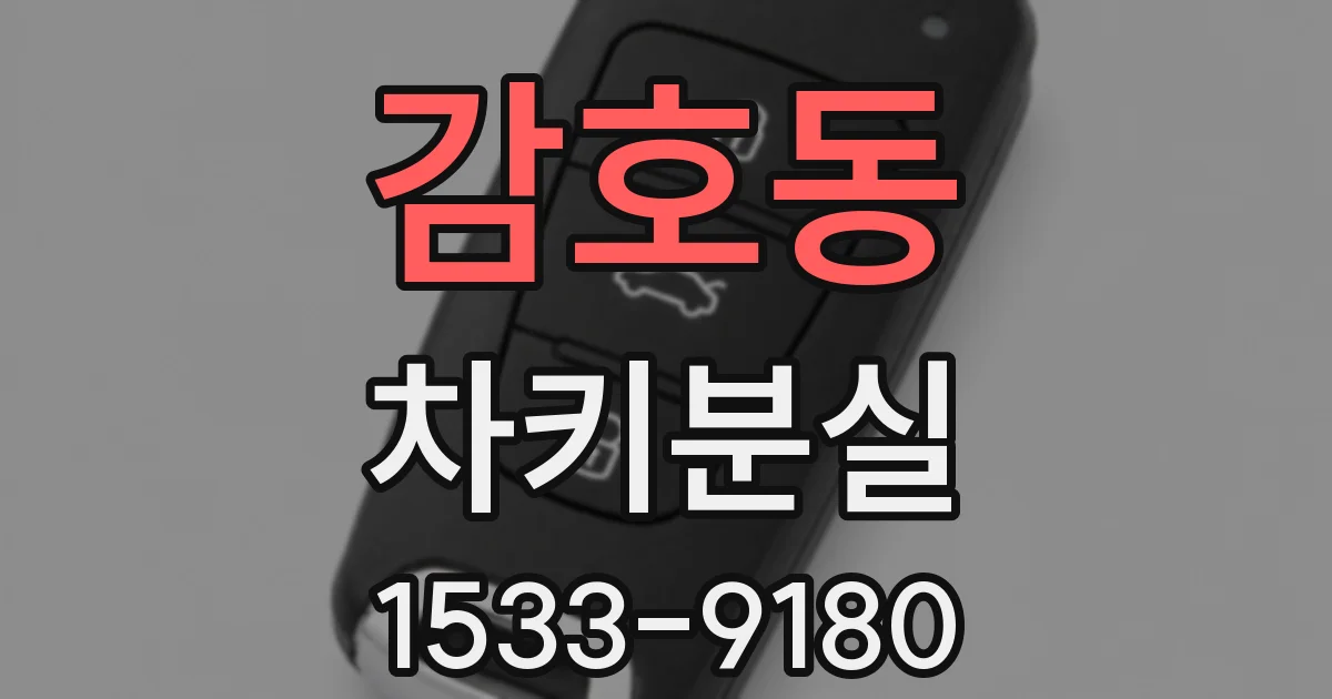 감호동 차키분실