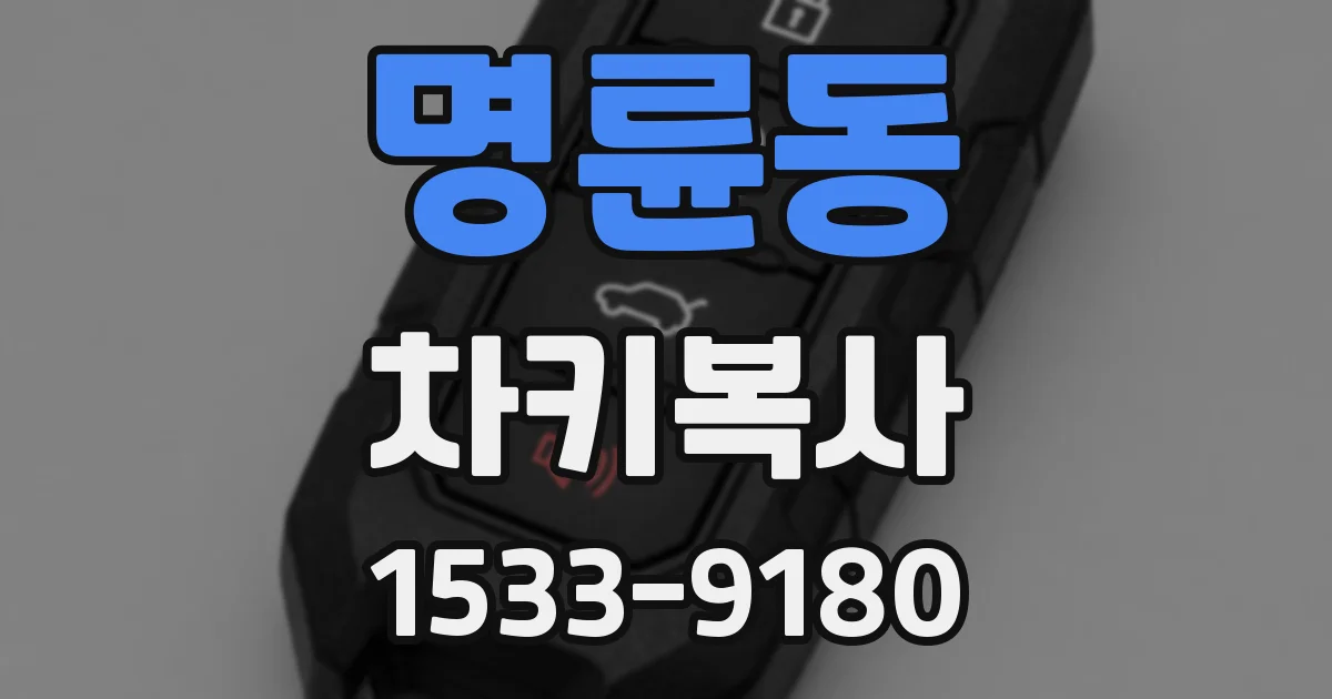 명륜동 차키복사