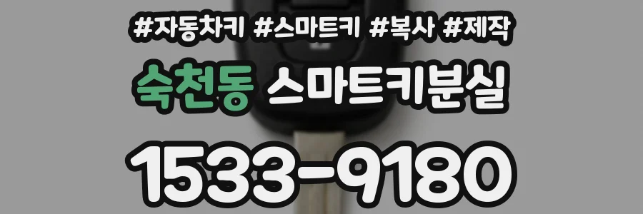 숙천동 스마트키분실