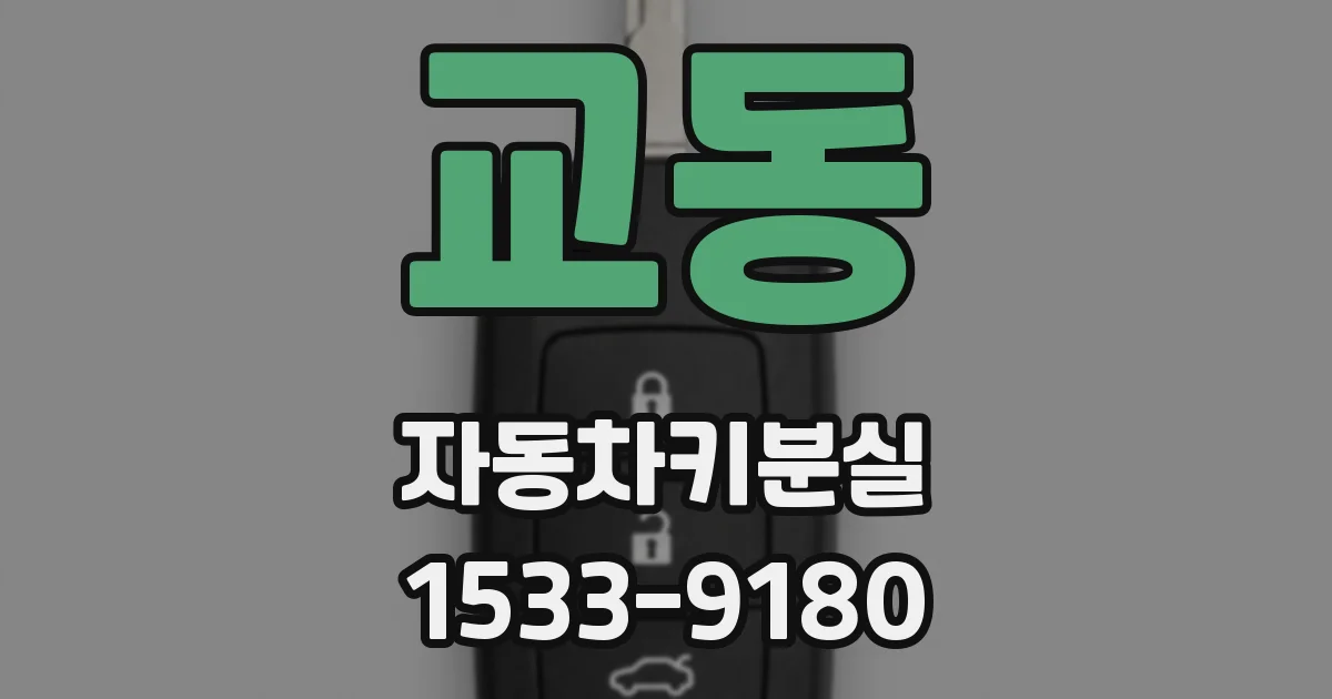 교동 자동차키분실