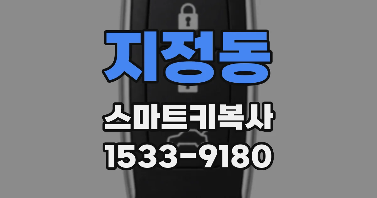 지정동 스마트키복사