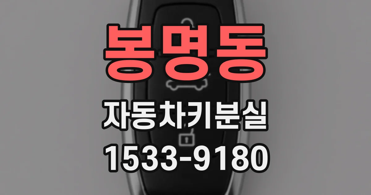 봉명동 자동차키분실