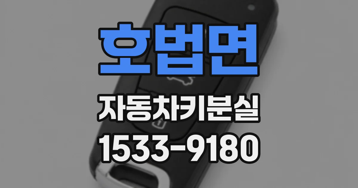 호법면 자동차키분실