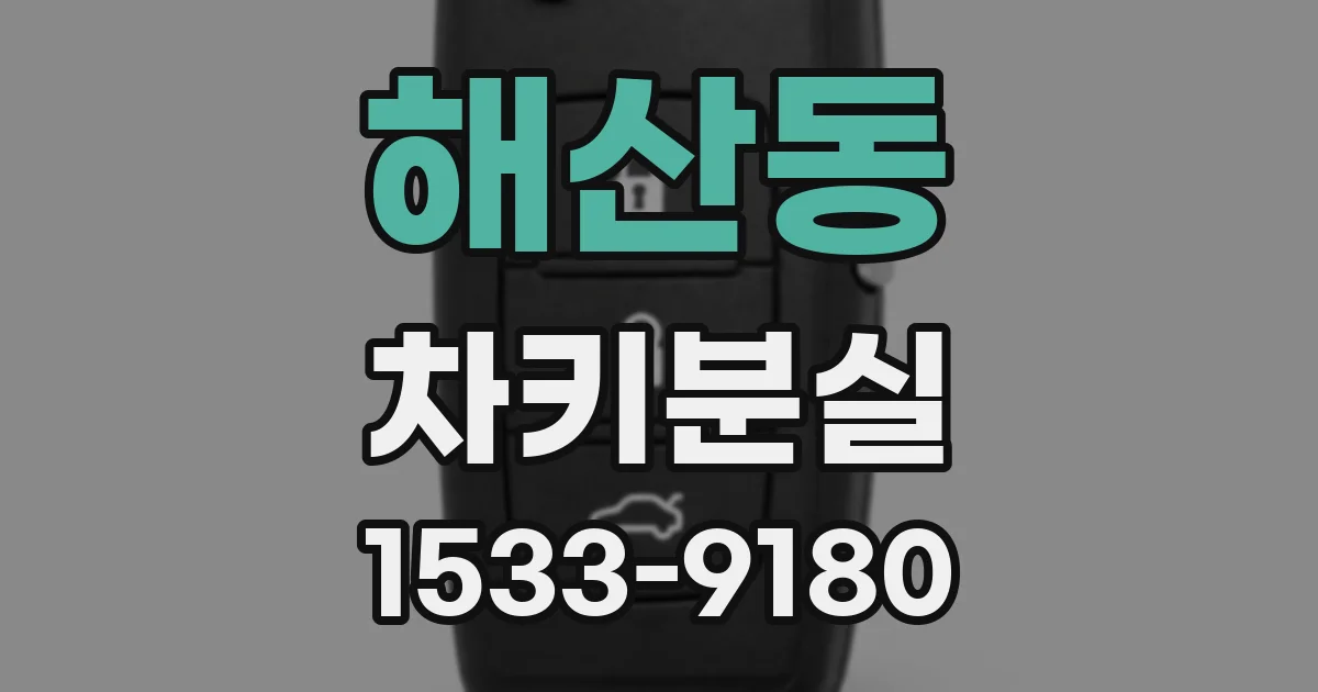 해산동 차키분실