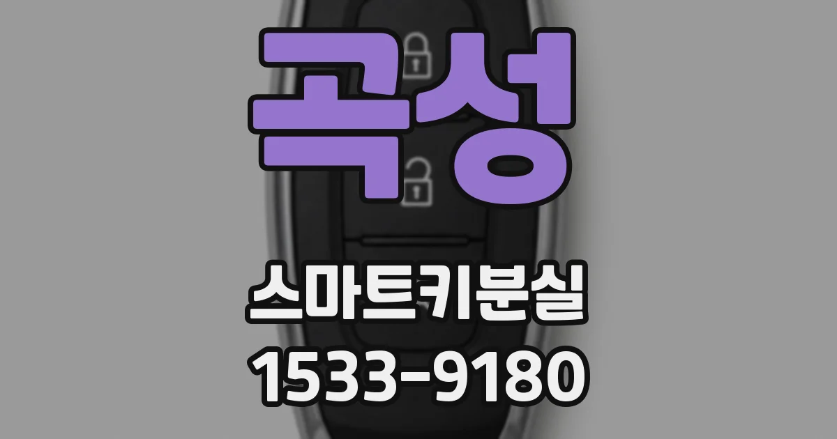 곡성 스마트키분실