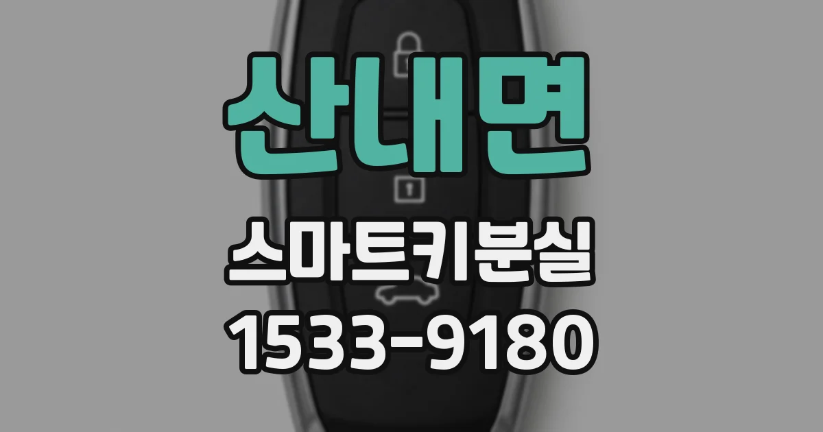 산내면 스마트키분실