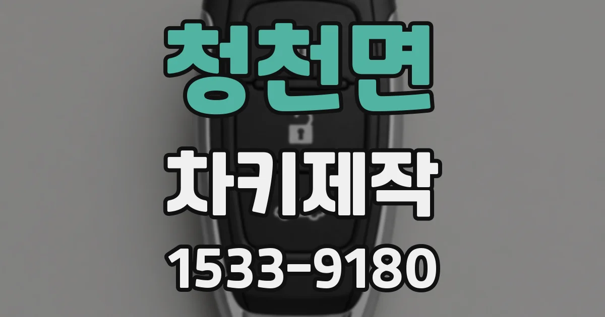 청천면 차키제작