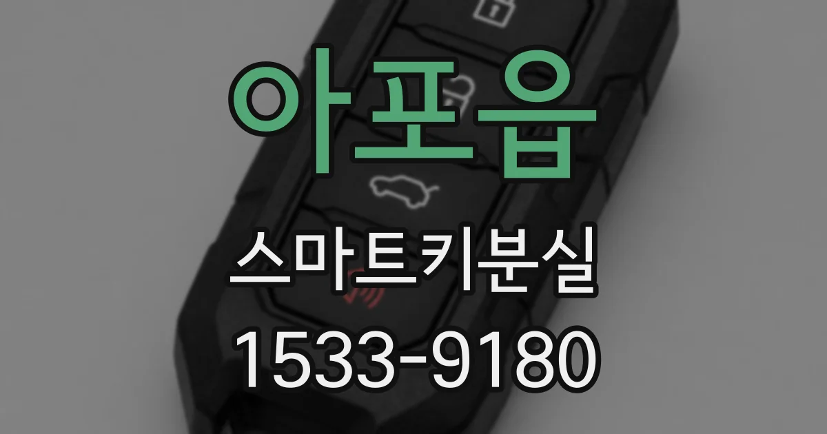 아포읍 스마트키분실