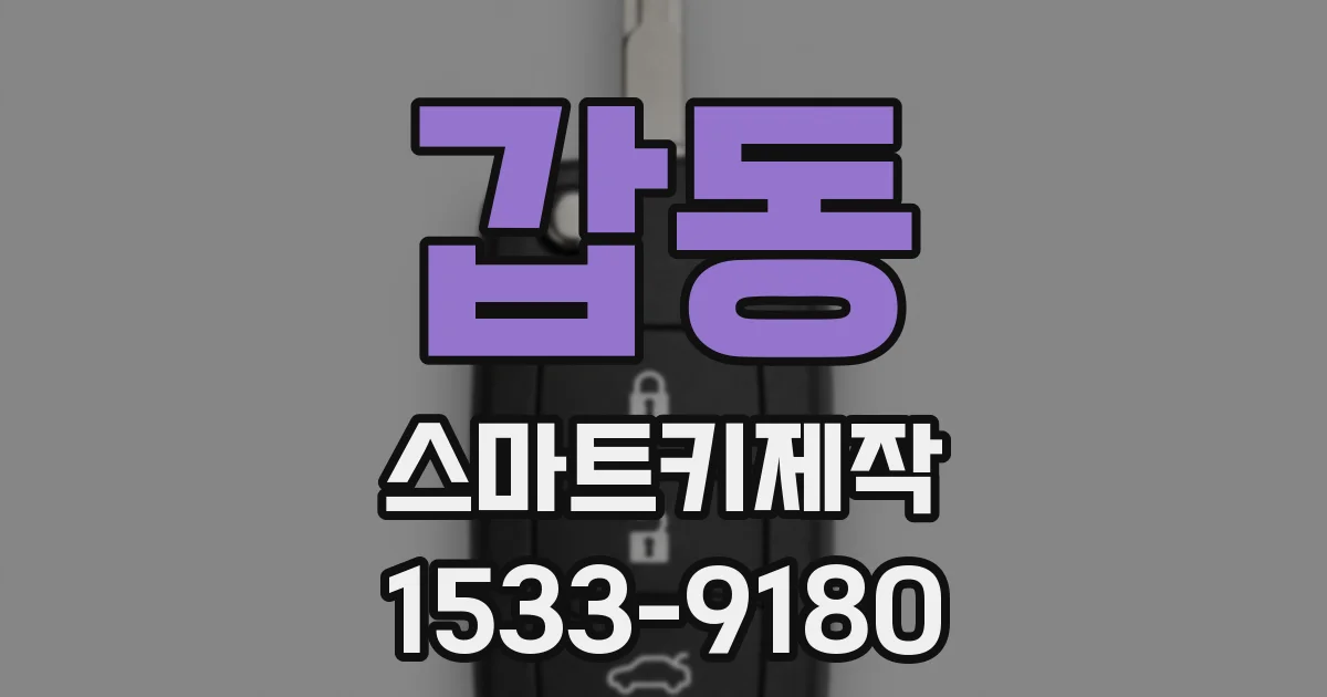갑동 스마트키제작
