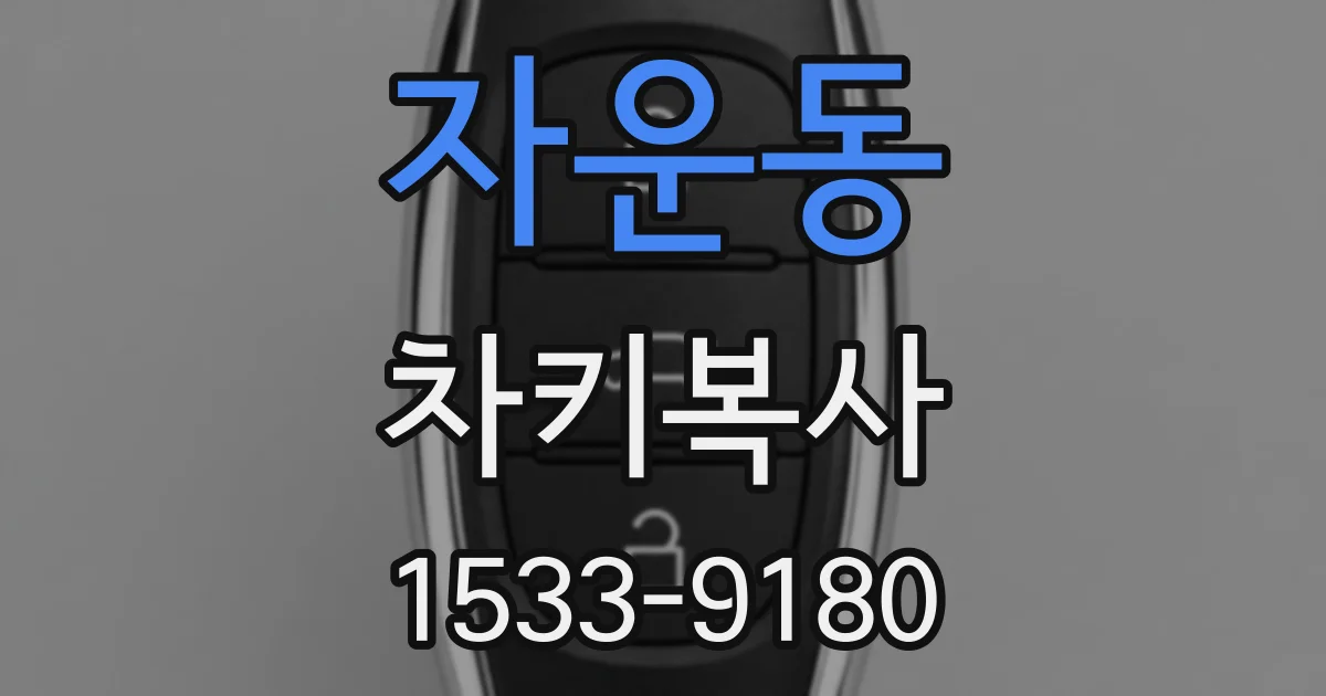 자운동 차키복사