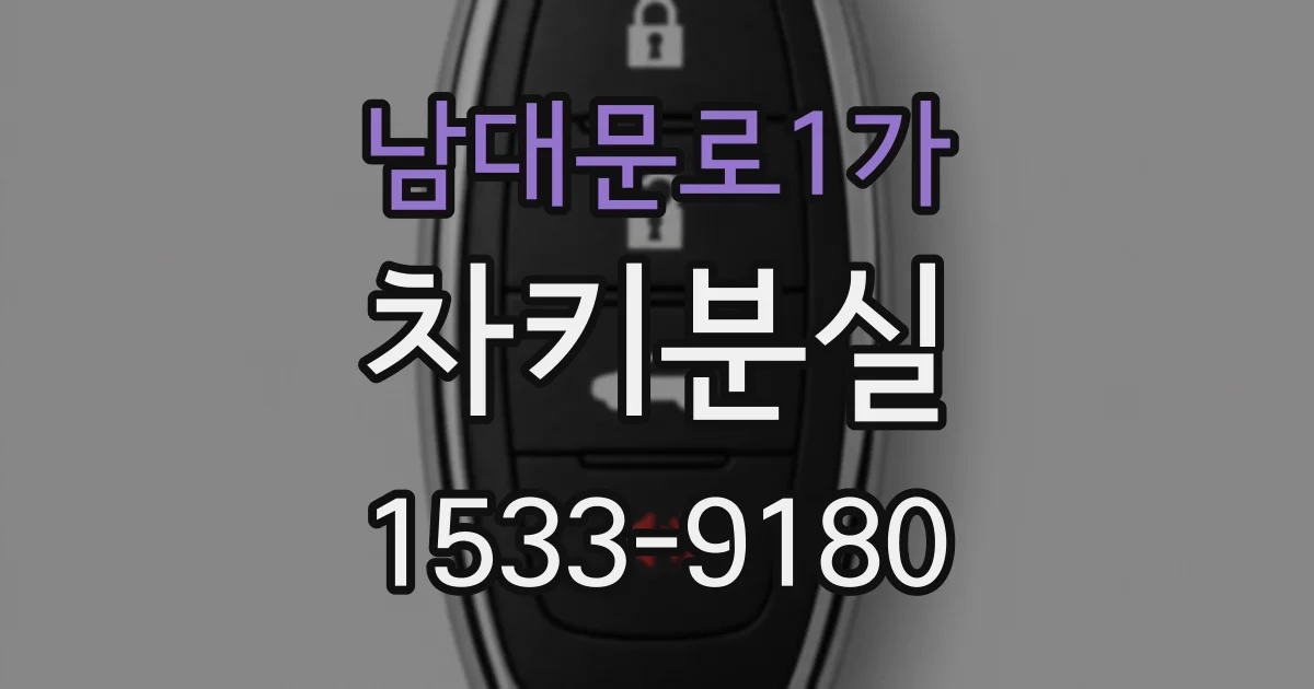 남대문로1가 차키분실