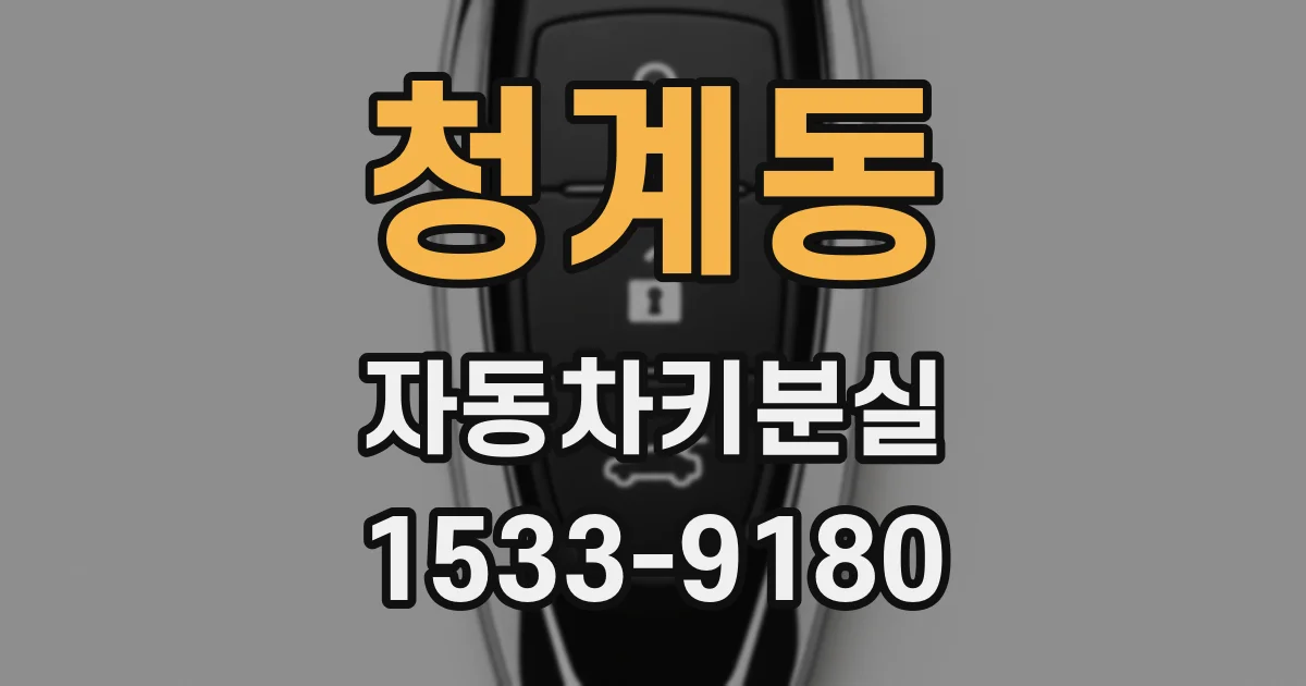 청계동 자동차키분실