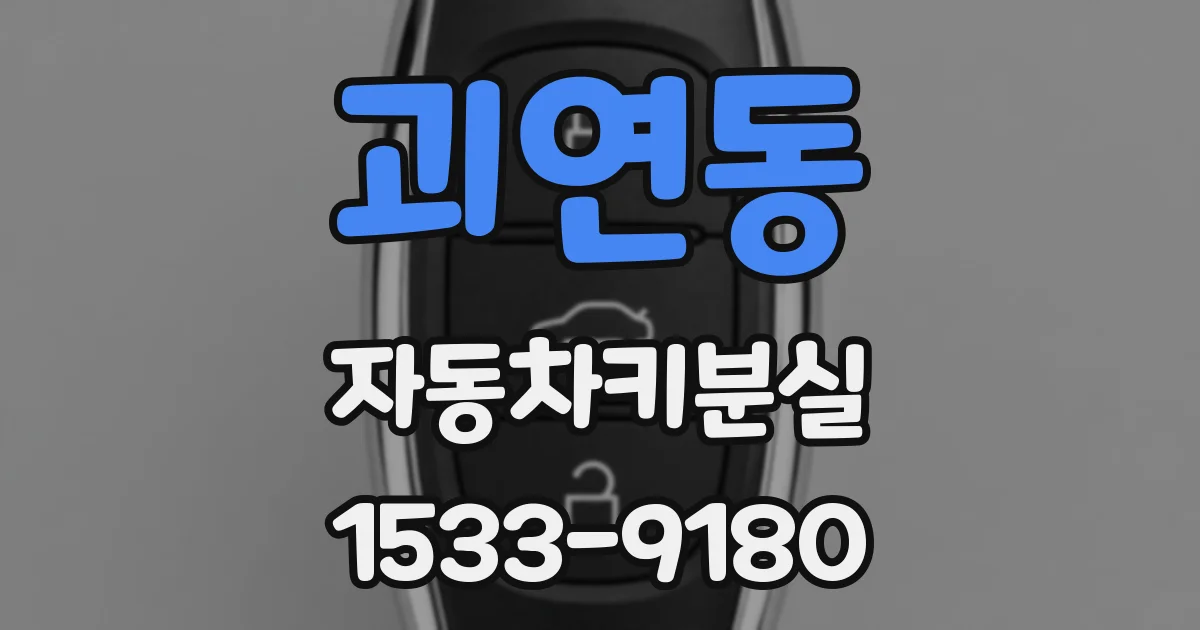 괴연동 자동차키분실