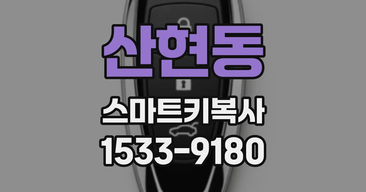 산현동 스마트키복사
