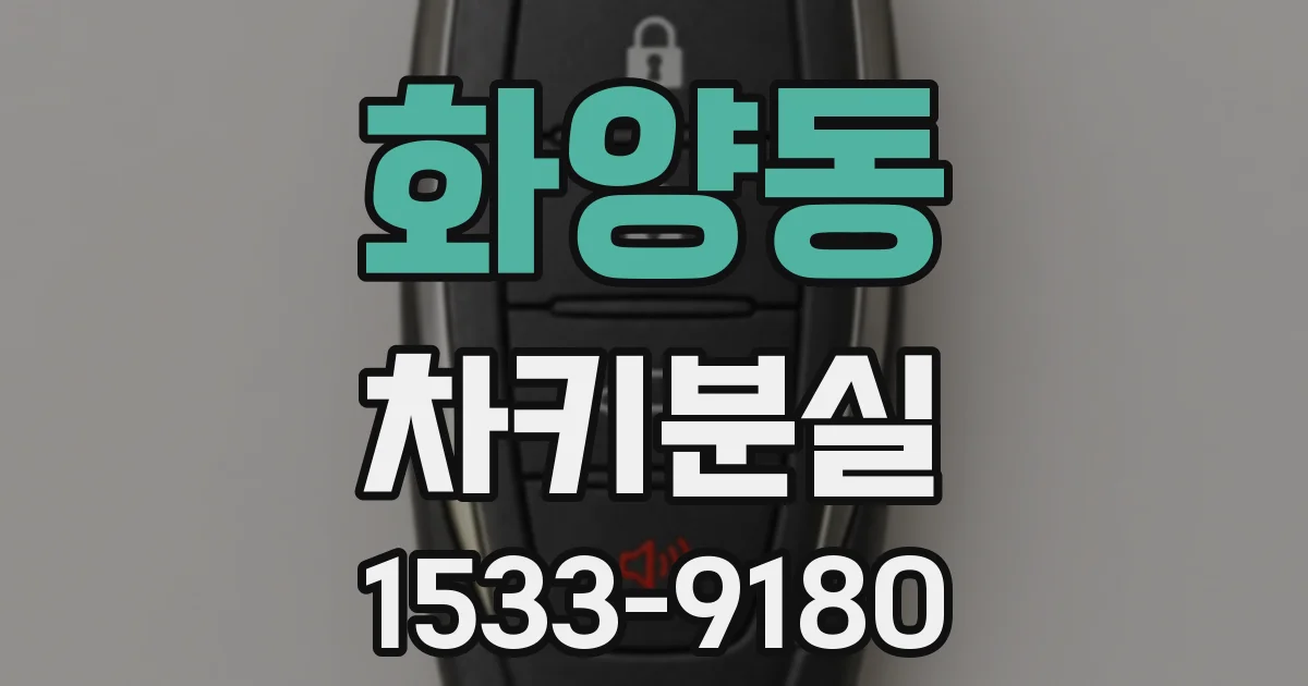 화양동 차키분실