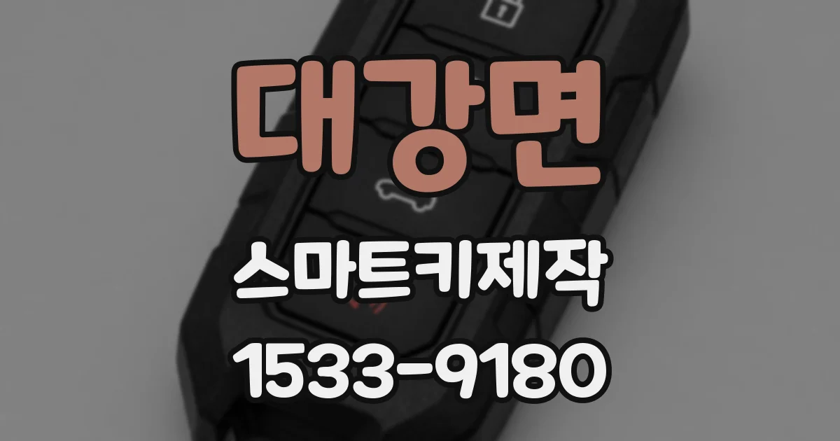 대강면 스마트키제작