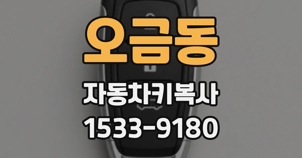 오금동 자동차키복사