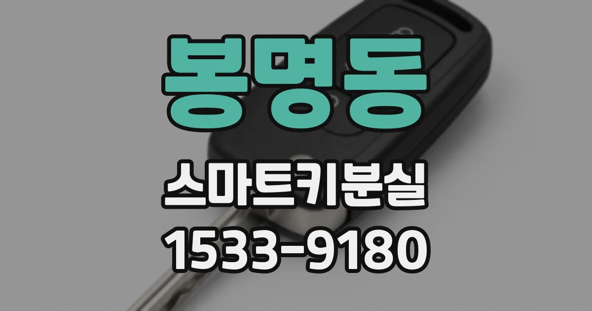 봉명동 스마트키분실
