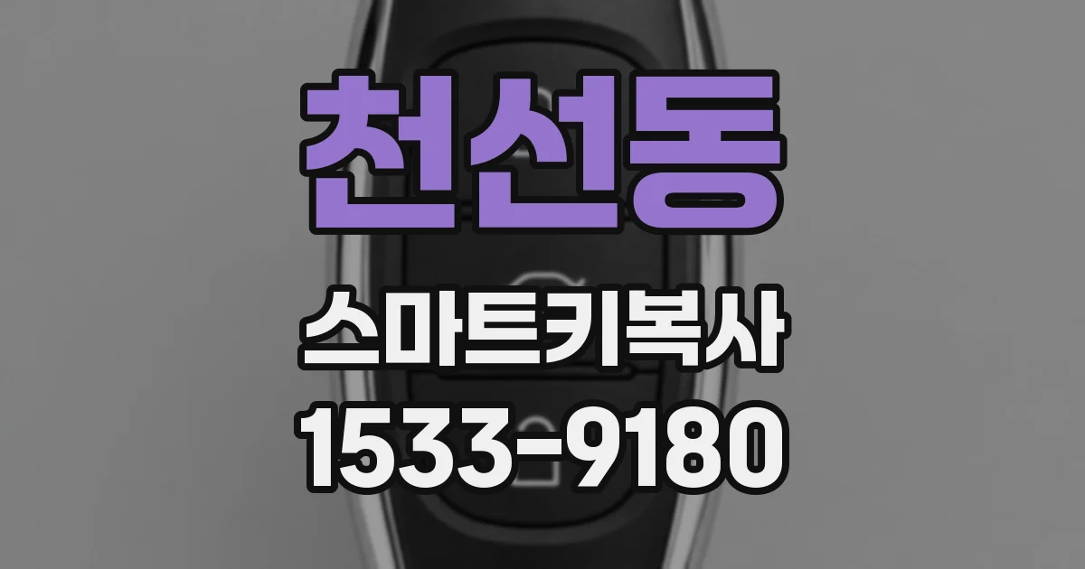 천선동 스마트키복사