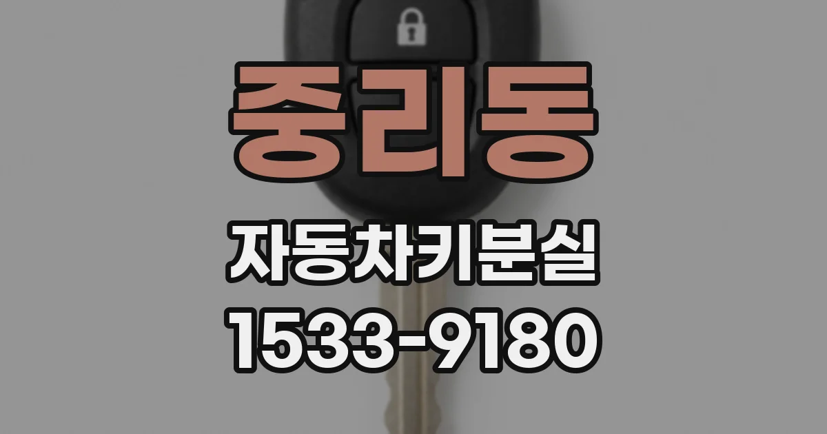 중리동 자동차키분실