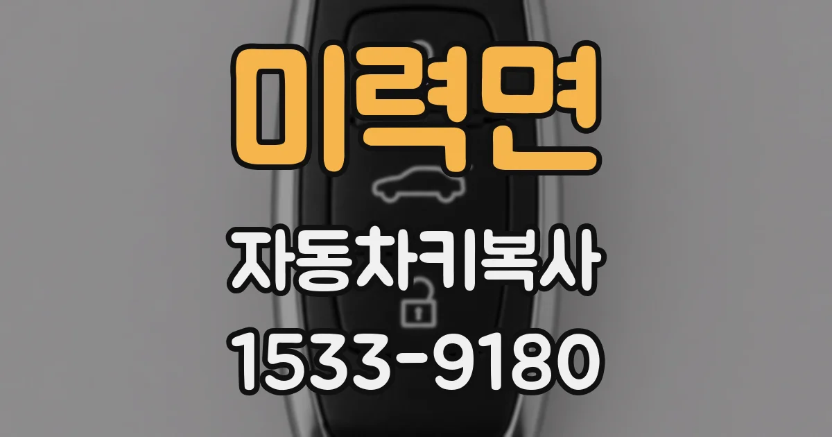 미력면 자동차키복사