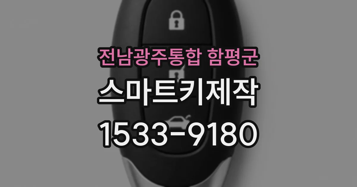 전남광주통합 함평군 스마트키제작