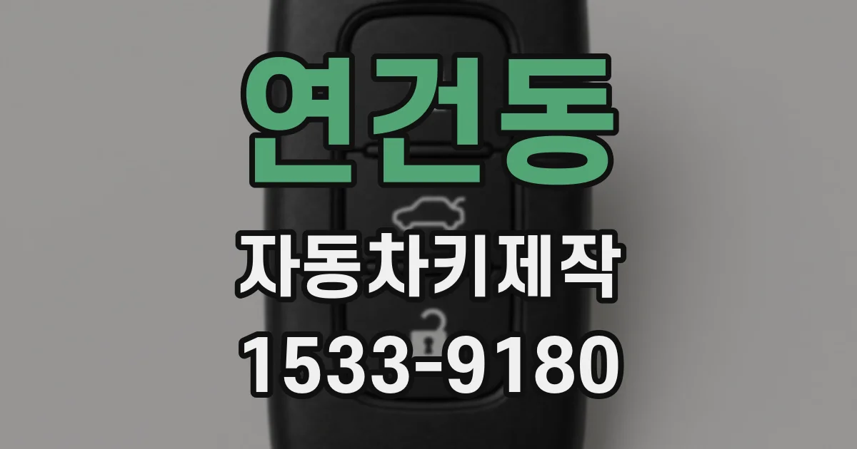연건동 자동차키제작