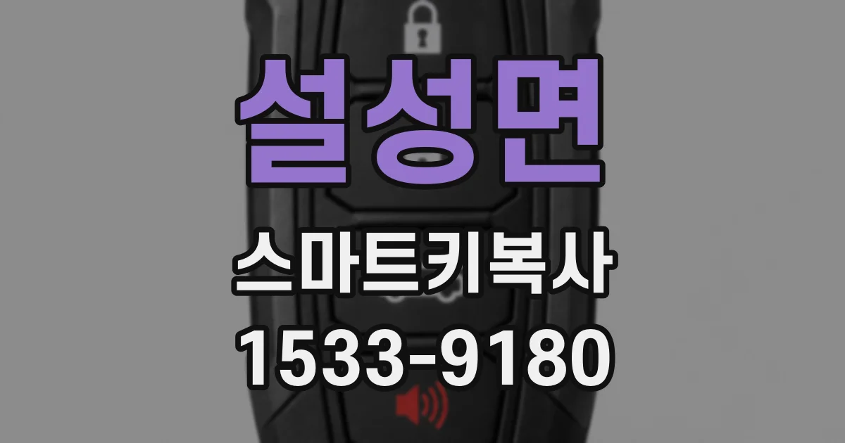 설성면 스마트키복사