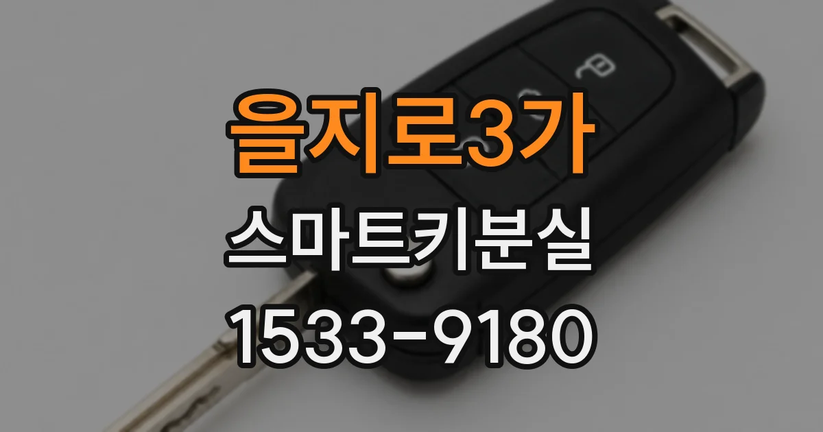 을지로3가 스마트키분실