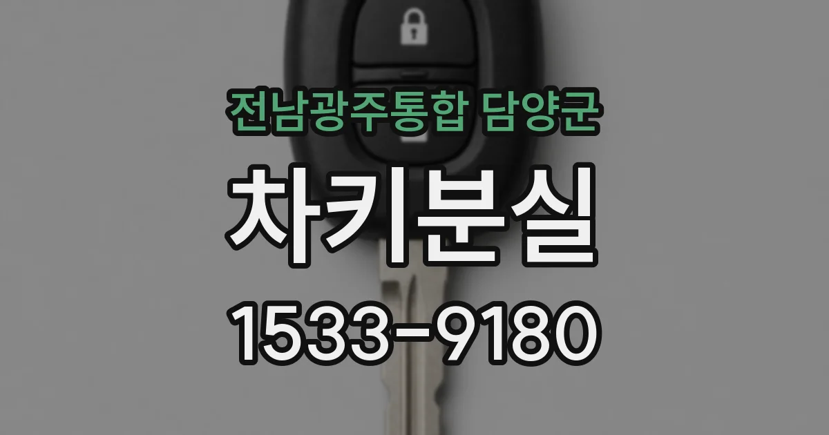 전남광주통합 담양군 차키분실