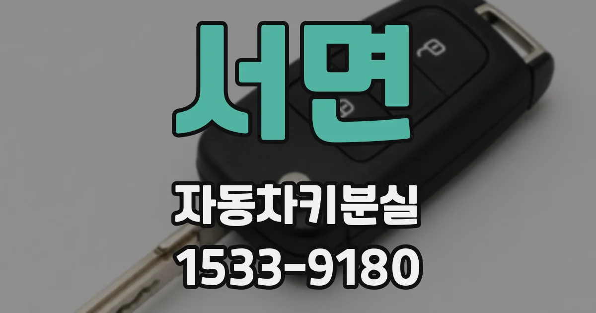 서면 자동차키분실