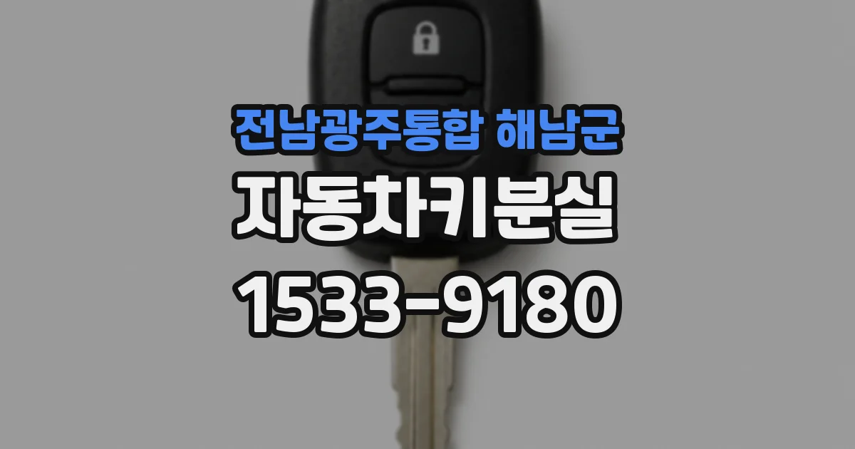 전남광주통합 해남군 자동차키분실