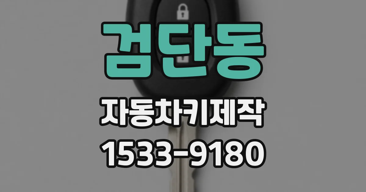 검단동 자동차키제작