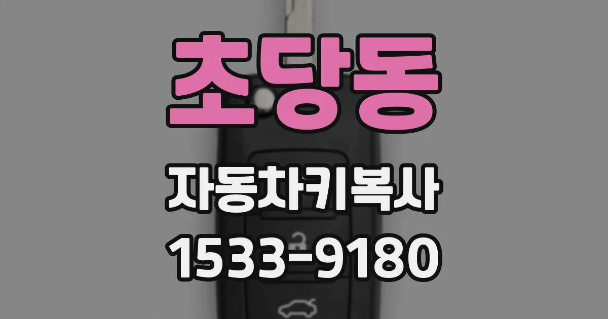 초당동 자동차키복사