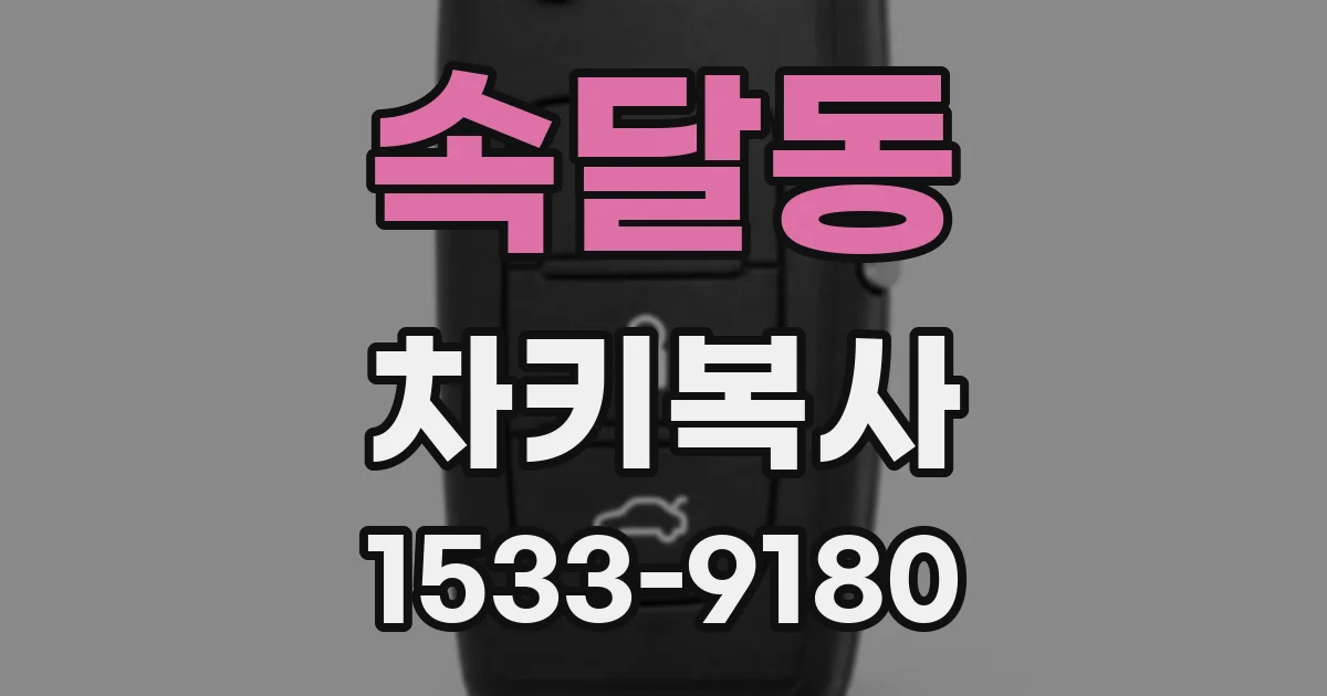 속달동 차키복사