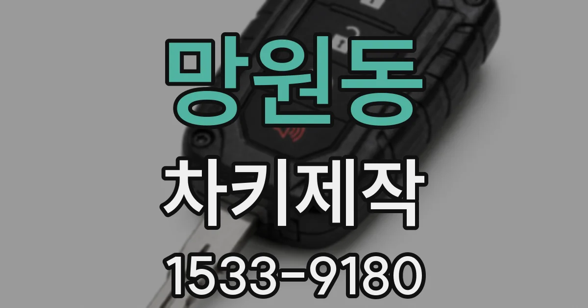 망원동 차키제작