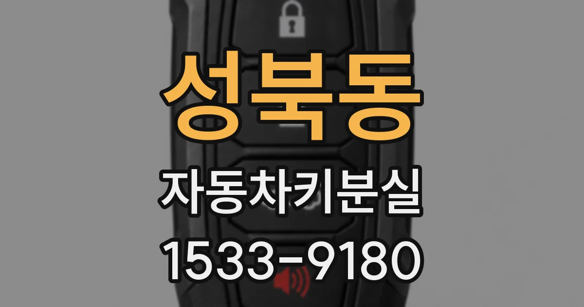 성북동 자동차키분실